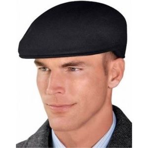 Vintage Deep Brown Newsboy Cap 100% Wool Cuffley Cap